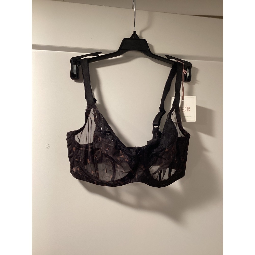 Panache Black Sheer Lace Underwire Bra